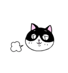 はちわれと黒と白の猫スタンプ（個別スタンプ：19）