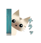 シャムMIX猫のふわかわスタンプ（個別スタンプ：23）