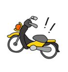 黄色い小型バイクに乗ってお出かけ01（個別スタンプ：8）