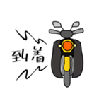 黄色い小型バイクに乗ってお出かけ01（個別スタンプ：11）