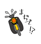 黄色い小型バイクに乗ってお出かけ01（個別スタンプ：18）