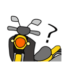 黄色い小型バイクに乗ってお出かけ01（個別スタンプ：19）