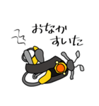 黄色い小型バイクに乗ってお出かけ01（個別スタンプ：24）