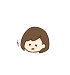 たれ目ボブ女子（個別スタンプ：6）