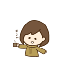 たれ目ボブ女子（個別スタンプ：20）