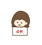 たれ目ボブ女子（個別スタンプ：21）