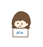 たれ目ボブ女子（個別スタンプ：22）