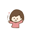 たれ目ボブ女子（個別スタンプ：24）