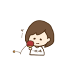 たれ目ボブ女子（個別スタンプ：30）