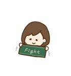 たれ目ボブ女子（個別スタンプ：40）