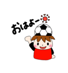 サッカーサポータースタンプ(レッド)（個別スタンプ：2）