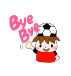 サッカーサポータースタンプ(レッド)（個別スタンプ：5）
