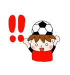 サッカーサポータースタンプ(レッド)（個別スタンプ：8）