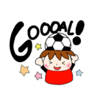 サッカーサポータースタンプ(レッド)（個別スタンプ：11）