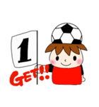 サッカーサポータースタンプ(レッド)（個別スタンプ：28）