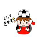 サッカーサポータースタンプ(レッド)（個別スタンプ：31）
