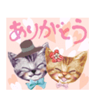 再販【トラ猫＆白猫】動く！ペットたち（個別スタンプ：2）