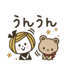 *.•日常使い♡ボブGIRL＆リボンBEAR•.*（個別スタンプ：16）