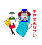 ミナミトビハゼが沖縄でカヤックやキャンプ（個別スタンプ：35）