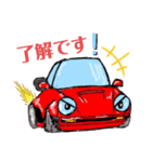 リロさんの赤いスポーツカーで挨拶（個別スタンプ：5）