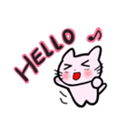のとにゃんが英語で気持ちを伝えるよ（個別スタンプ：1）