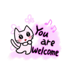 のとにゃんが英語で気持ちを伝えるよ（個別スタンプ：5）