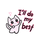 のとにゃんが英語で気持ちを伝えるよ（個別スタンプ：19）