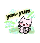 のとにゃんが英語で気持ちを伝えるよ（個別スタンプ：21）