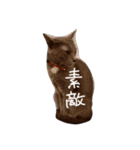 灰色のねこりつこ（個別スタンプ：20）