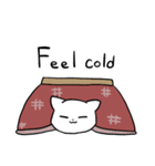 白にゃんこ(英語)（個別スタンプ：24）