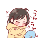 女の子♡きいろパーカーVer.1（個別スタンプ：4）