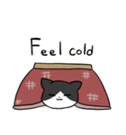 黒白ハチワレにゃんこ(英語)（個別スタンプ：24）