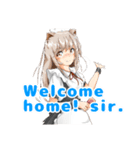 萌えメイドスタンプ 英語版（個別スタンプ：1）