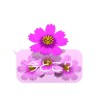スマホの上の花と風《Ver. 06》（個別スタンプ：21）