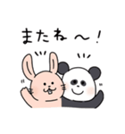 パンダくん❤️ウサギちゃん（個別スタンプ：21）