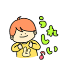 うさぎと男の子（個別スタンプ：7）