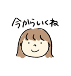 ボブヘアガール、（個別スタンプ：22）