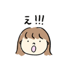 ボブヘアガール、（個別スタンプ：32）