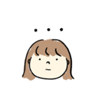 ボブヘアガール、（個別スタンプ：35）