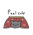 灰色にゃんこ(英語)（個別スタンプ：24）