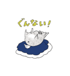 ふくよか灰ねこ（個別スタンプ：3）