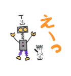 ロボットと猫（個別スタンプ：36）