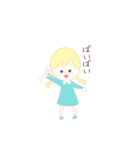 みつあみgirl（個別スタンプ：3）