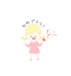 みつあみgirl（個別スタンプ：18）