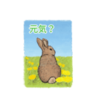 茶色いうさぎ（たんぽぽ）「OK」（個別スタンプ：14）