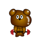 ムキムキくまたん（個別スタンプ：10）