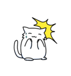 ゆるふわ白猫星人その五 セリフ無し（個別スタンプ：4）