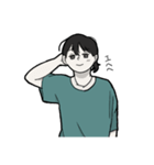 緑の服のあの子（個別スタンプ：4）