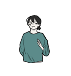 緑の服のあの子（個別スタンプ：11）