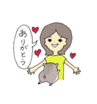 仲良しハムスターと女の子（個別スタンプ：10）